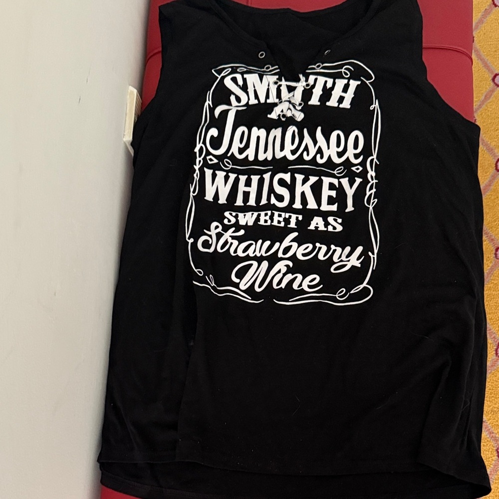 Womens’ Black Graphic Tank Top 2X